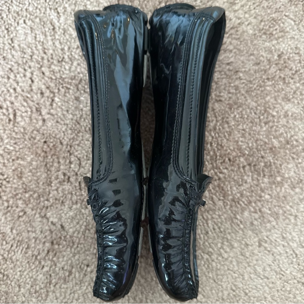 PRADA Black Patent Leather Moccasins Slip On Loafers - Picture 6 of 12